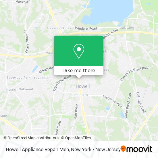 Howell Appliance Repair Men map