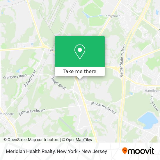 Meridian Health Realty map