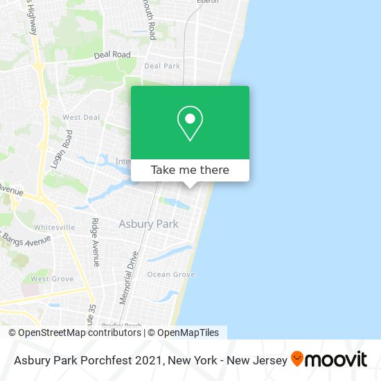 Mapa de Asbury Park Porchfest 2021