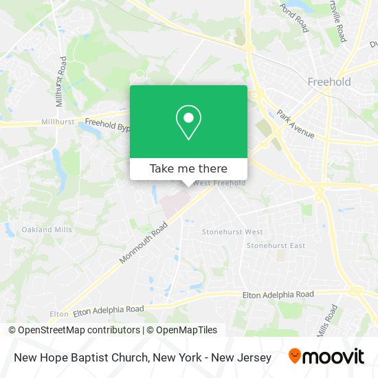 Mapa de New Hope Baptist Church