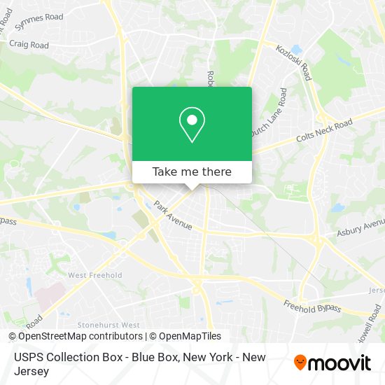 USPS Collection Box - Blue Box map