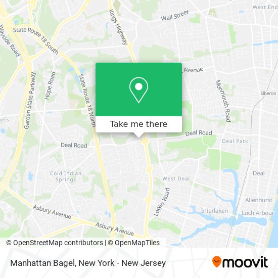 Manhattan Bagel map