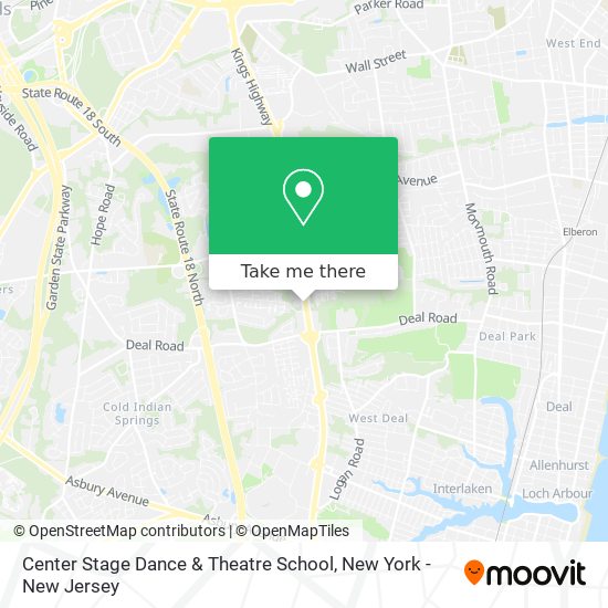 Mapa de Center Stage Dance & Theatre School