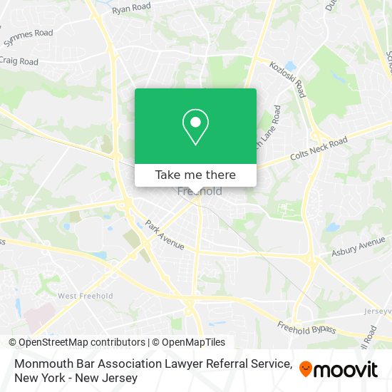 Mapa de Monmouth Bar Association Lawyer Referral Service