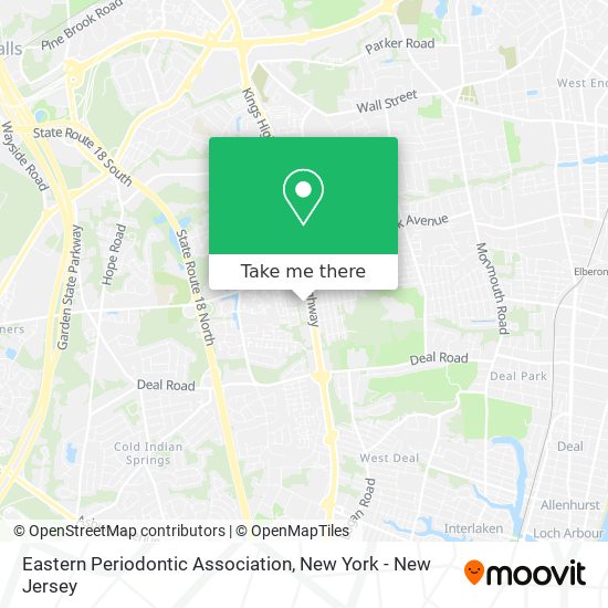 Eastern Periodontic Association map