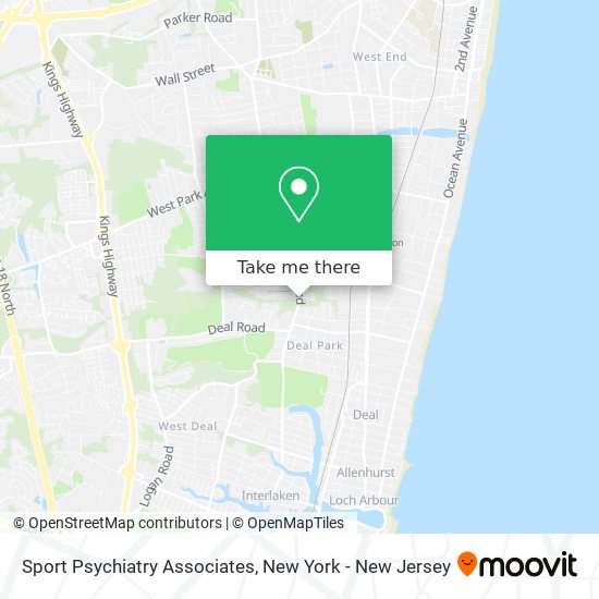 Mapa de Sport Psychiatry Associates