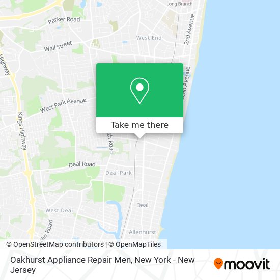 Mapa de Oakhurst Appliance Repair Men