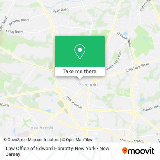 Mapa de Law Office of Edward Hanratty