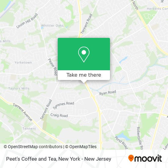 Peet's Coffee and Tea map