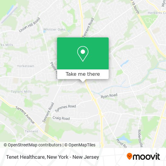 Tenet Healthcare map