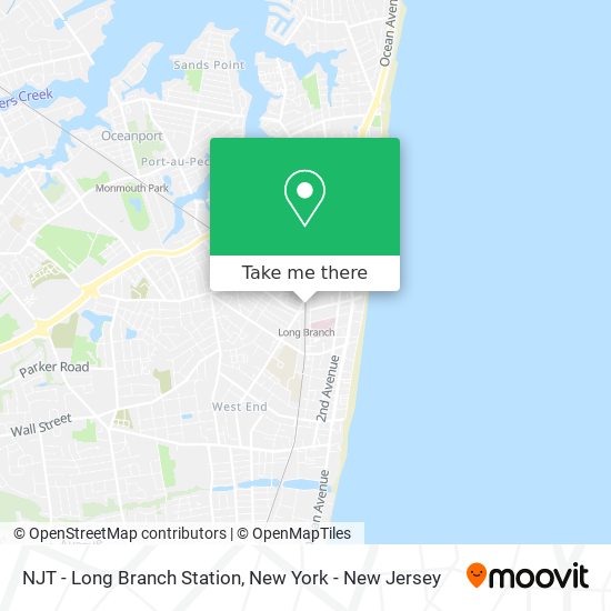 Mapa de NJT - Long Branch Station