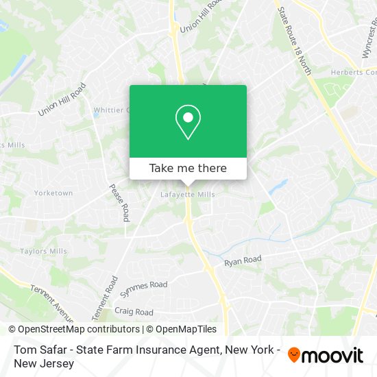 Tom Safar - State Farm Insurance Agent map