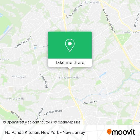 NJ Panda Kitchen map