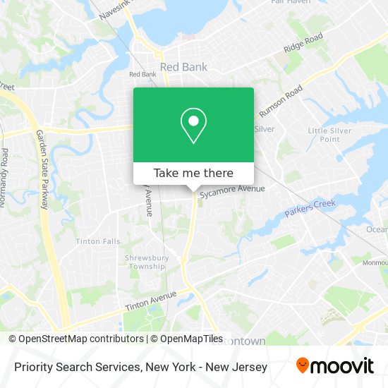 Mapa de Priority Search Services