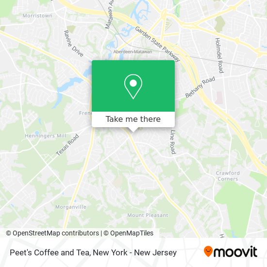 Peet's Coffee and Tea map