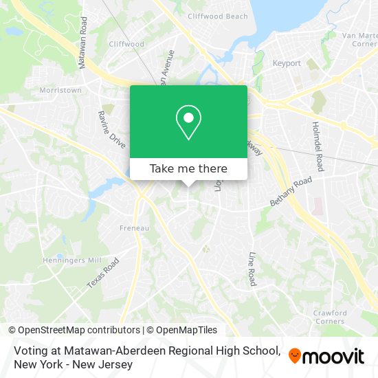 Mapa de Voting at Matawan-Aberdeen Regional High School