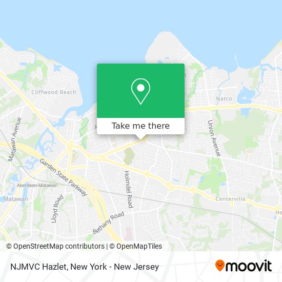 NJMVC Hazlet map