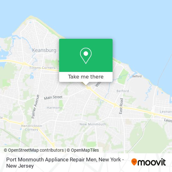 Port Monmouth Appliance Repair Men map