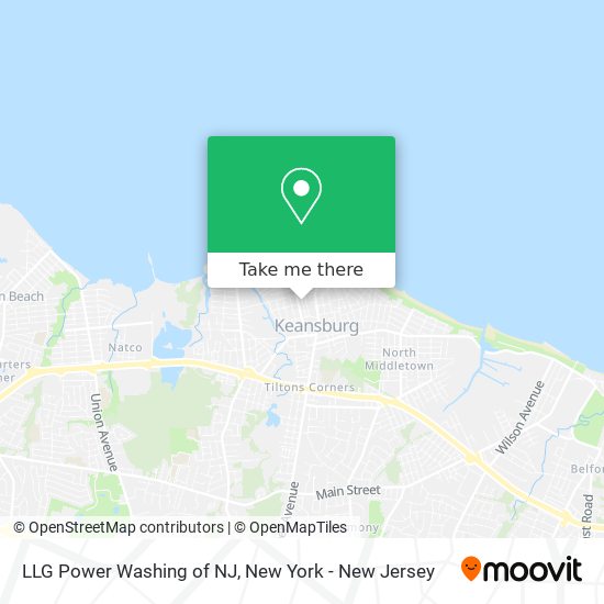 LLG Power Washing of NJ map