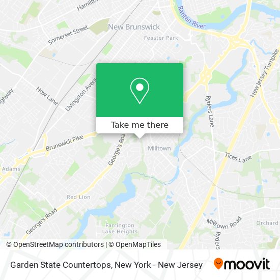 Mapa de Garden State Countertops