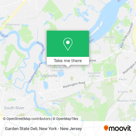 Garden State Deli map