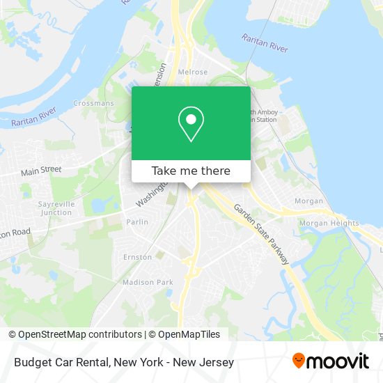 Budget Car Rental map