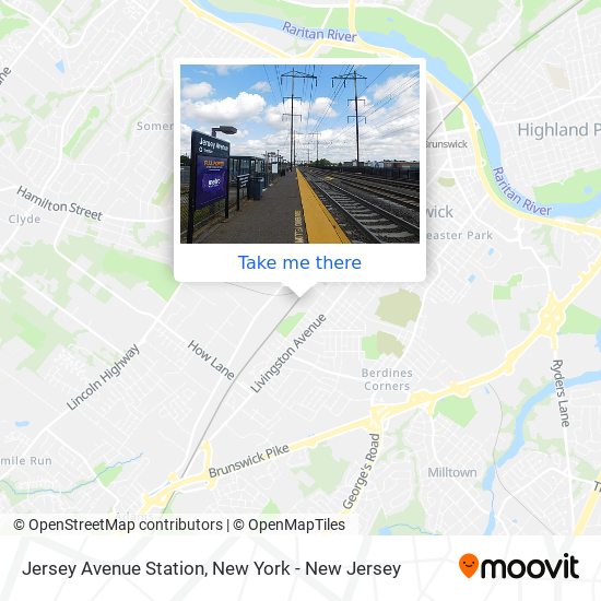 Mapa de Jersey Avenue Station