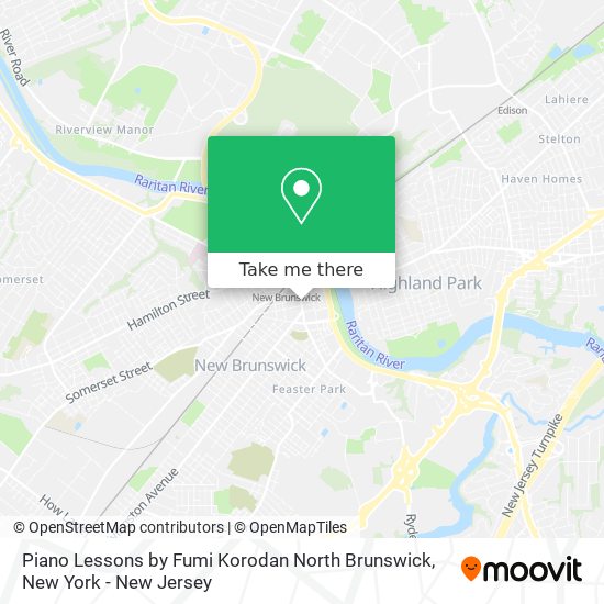 Piano Lessons by Fumi Korodan North Brunswick map