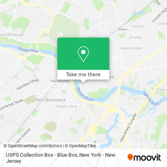 USPS Collection Box - Blue Box map