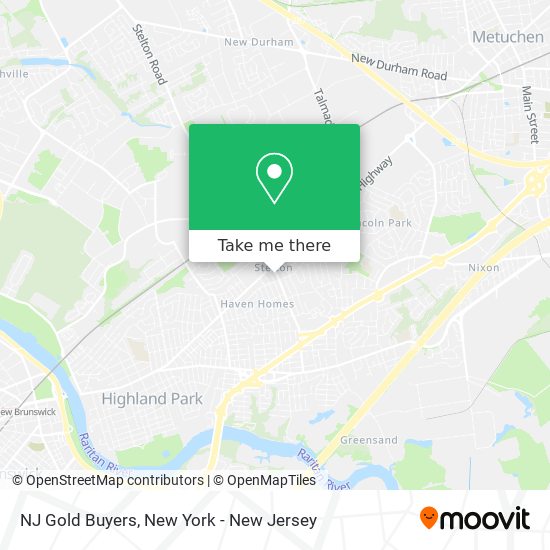 NJ Gold Buyers map