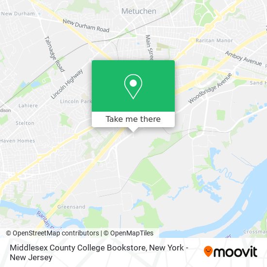 Mapa de Middlesex County College Bookstore