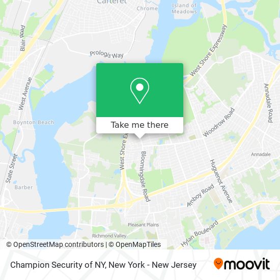 Champion Security of NY map