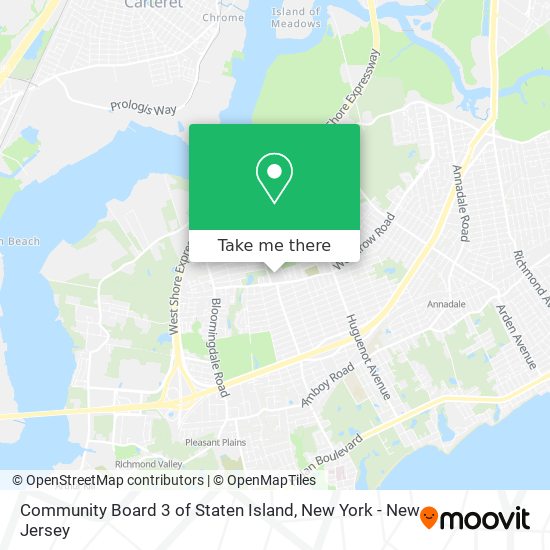 Community Board 3 of Staten Island map