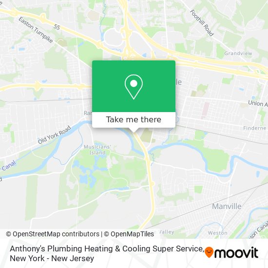 Anthony's Plumbing Heating & Cooling Super Service map
