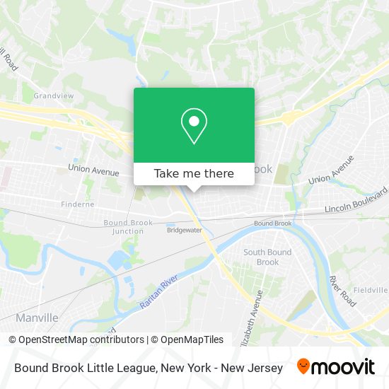 Bound Brook Little League map