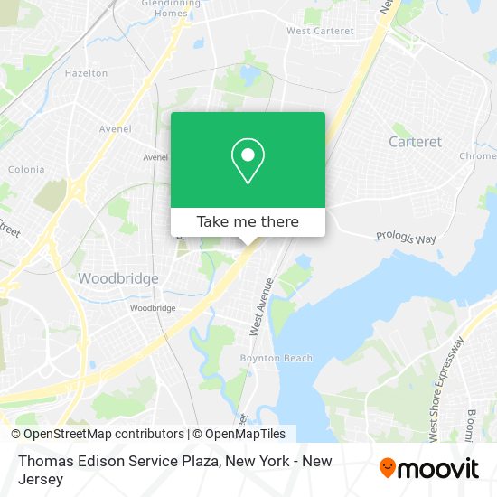 Thomas Edison Service Plaza map