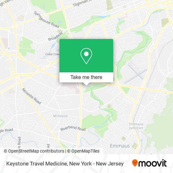 Keystone Travel Medicine map