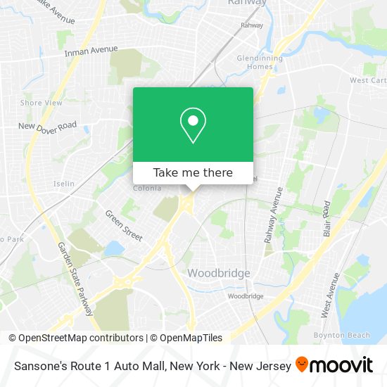 Sansone's Route 1 Auto Mall map