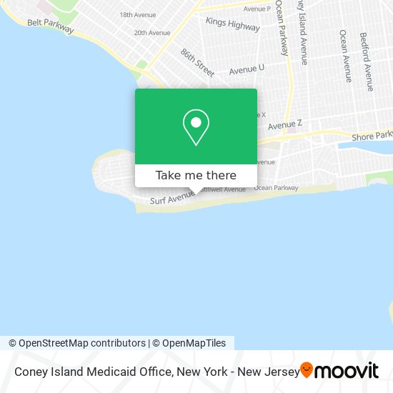 Coney Island Medicaid Office map