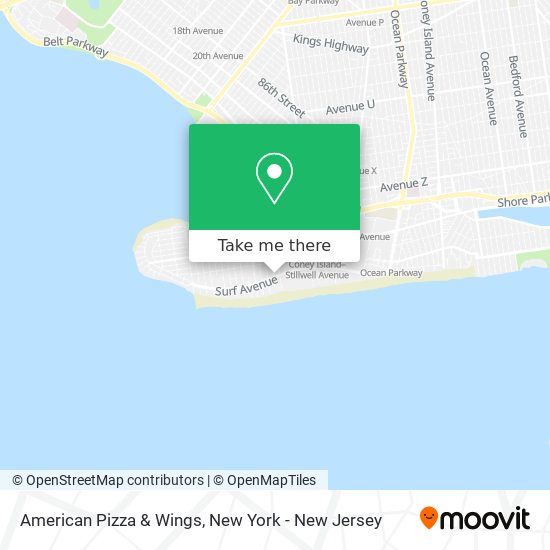 Mapa de American Pizza & Wings