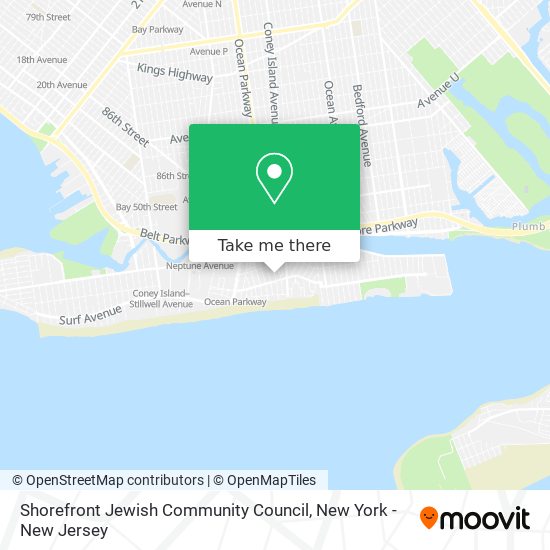 Mapa de Shorefront Jewish Community Council