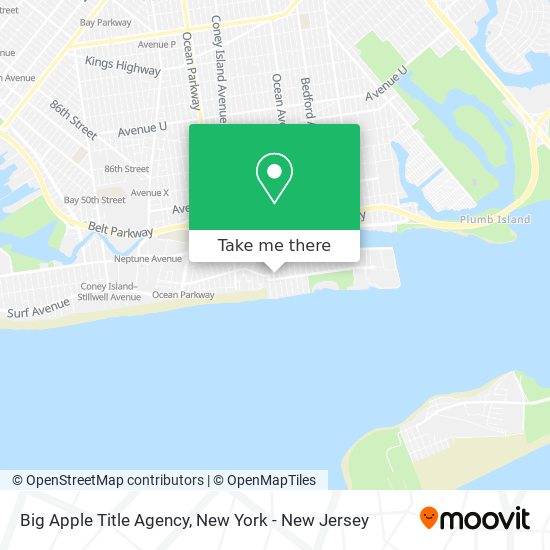 Mapa de Big Apple Title Agency