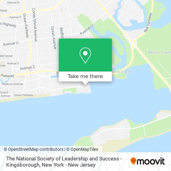 The National Society of Leadership and Success - Kingsborough map