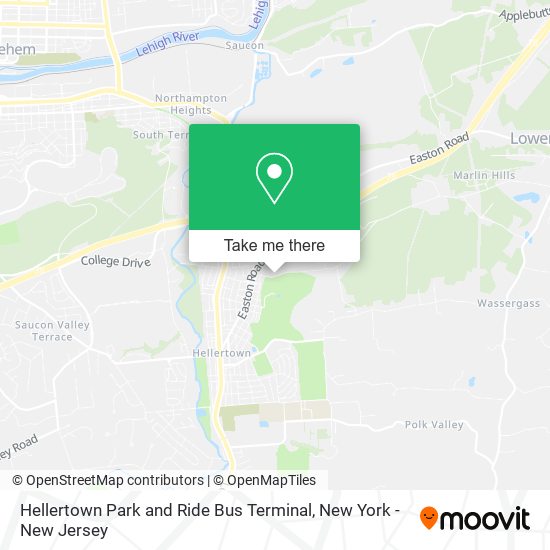Hellertown Park and Ride Bus Terminal map