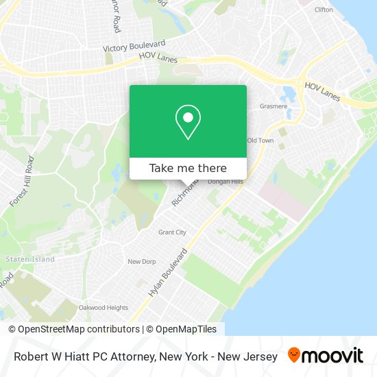 Robert W Hiatt PC Attorney map