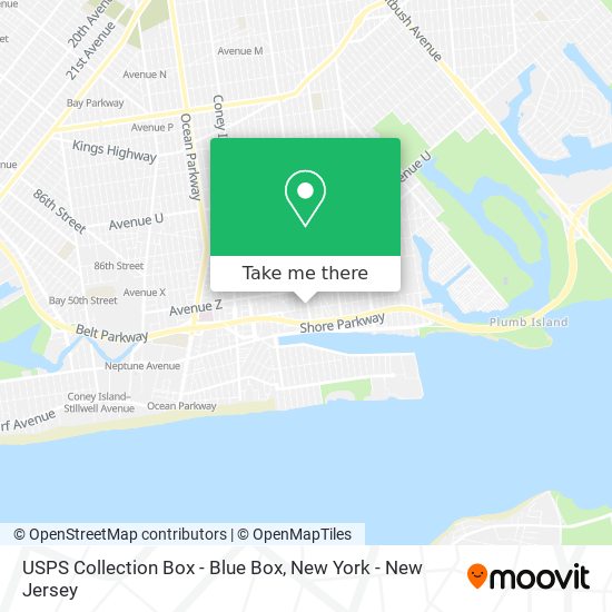 USPS Collection Box - Blue Box map