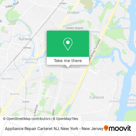 Mapa de Appliance Repair Carteret NJ