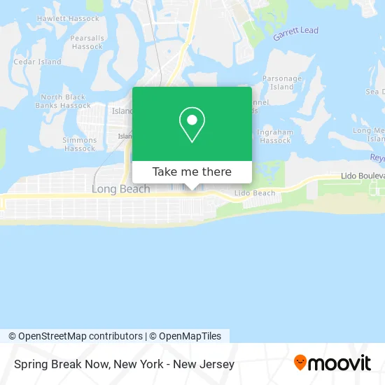 Spring Break Now map