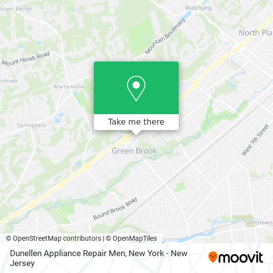 Dunellen Appliance Repair Men map