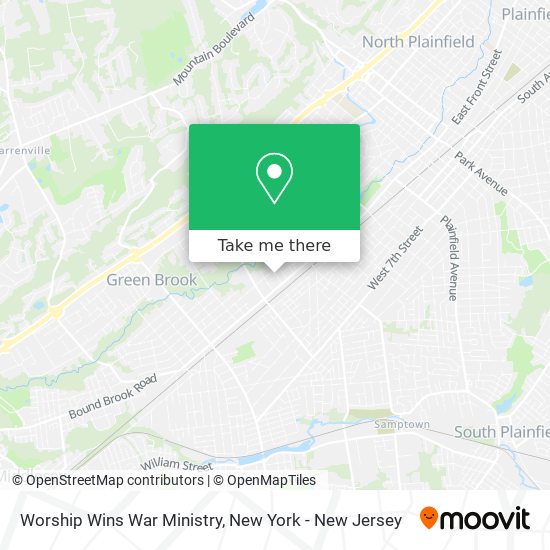 Mapa de Worship Wins War Ministry